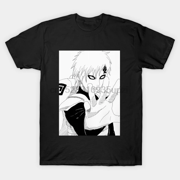 

Men Short sleeve tshirt Gaara (Manga) Naruto T Shirt Women t-shirt