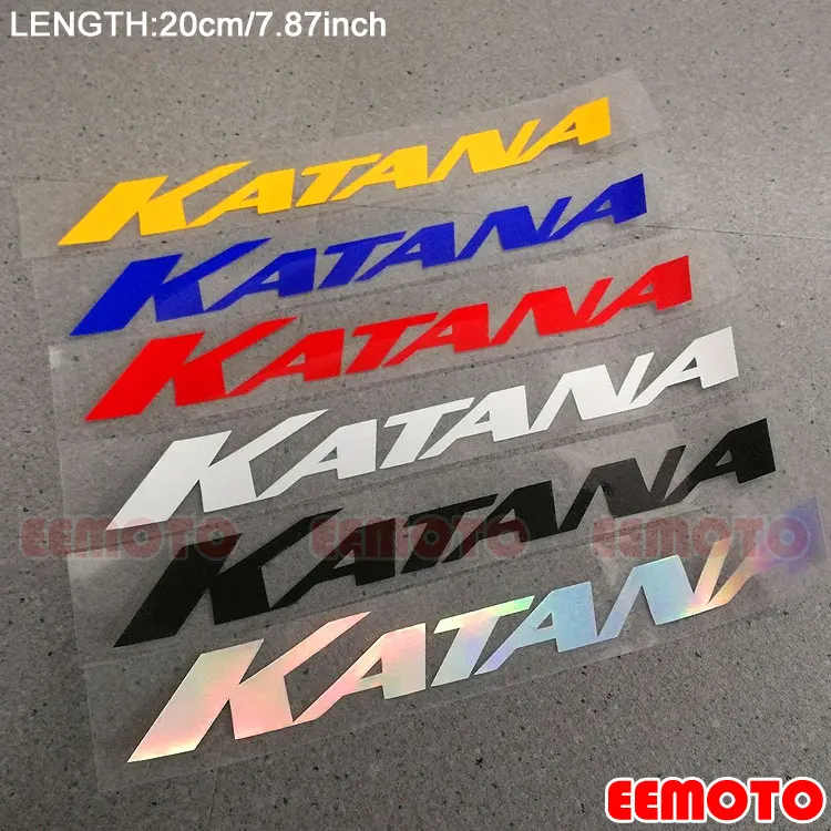 

Motorcycle body Wheel Rims Fairing Helmet Tank Pad Label logo reflective Stickers Decals For SUZUKI KATANA 600 750 1000 1100