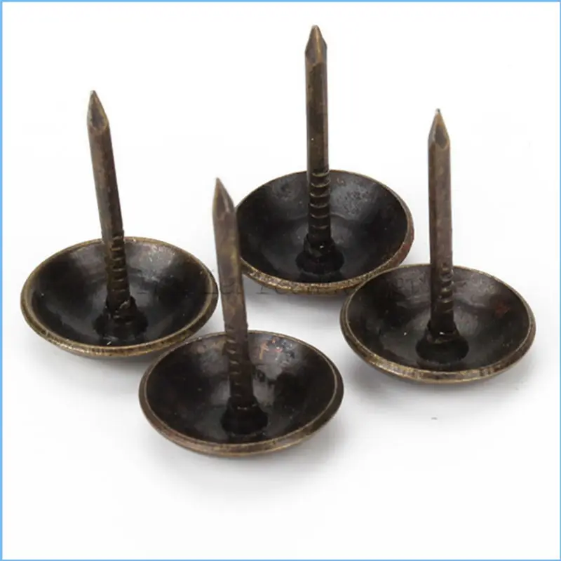 100pcsWoodFurnitureHardwareDecorVintageBronzeUpholsteryNail