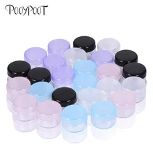 Pooypoot 1 шт. пустая банка прозрачный мини косметический многоразовый флакон тени для век Крем для лица баночка для бальзама для губ контейнер для хранения