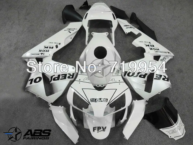 White & Silver Repsol CBR600RR CBR 600RR 03 04 2003 2004 FAIRING KIT