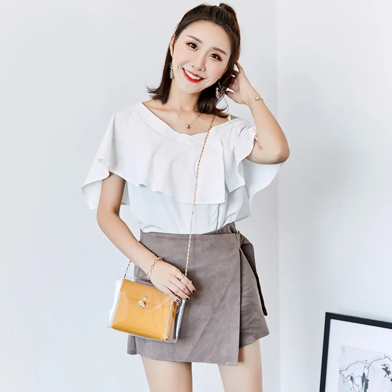 DAUNAVIA حقائب كتف المرأة البسيطة سلسلة أكياس شفافة محفظة حقائب Crossbody حقيبة الصيف عارضة الفتيات حقيبة أزياء حقائب DAUNAVIA حقائب كتف المرأة البسيطة سلسلة أكياس شفافة محفظة حقائب Crossbody حقيبة الصيف عارضة الفتيات حقيبة أزياء حقائب