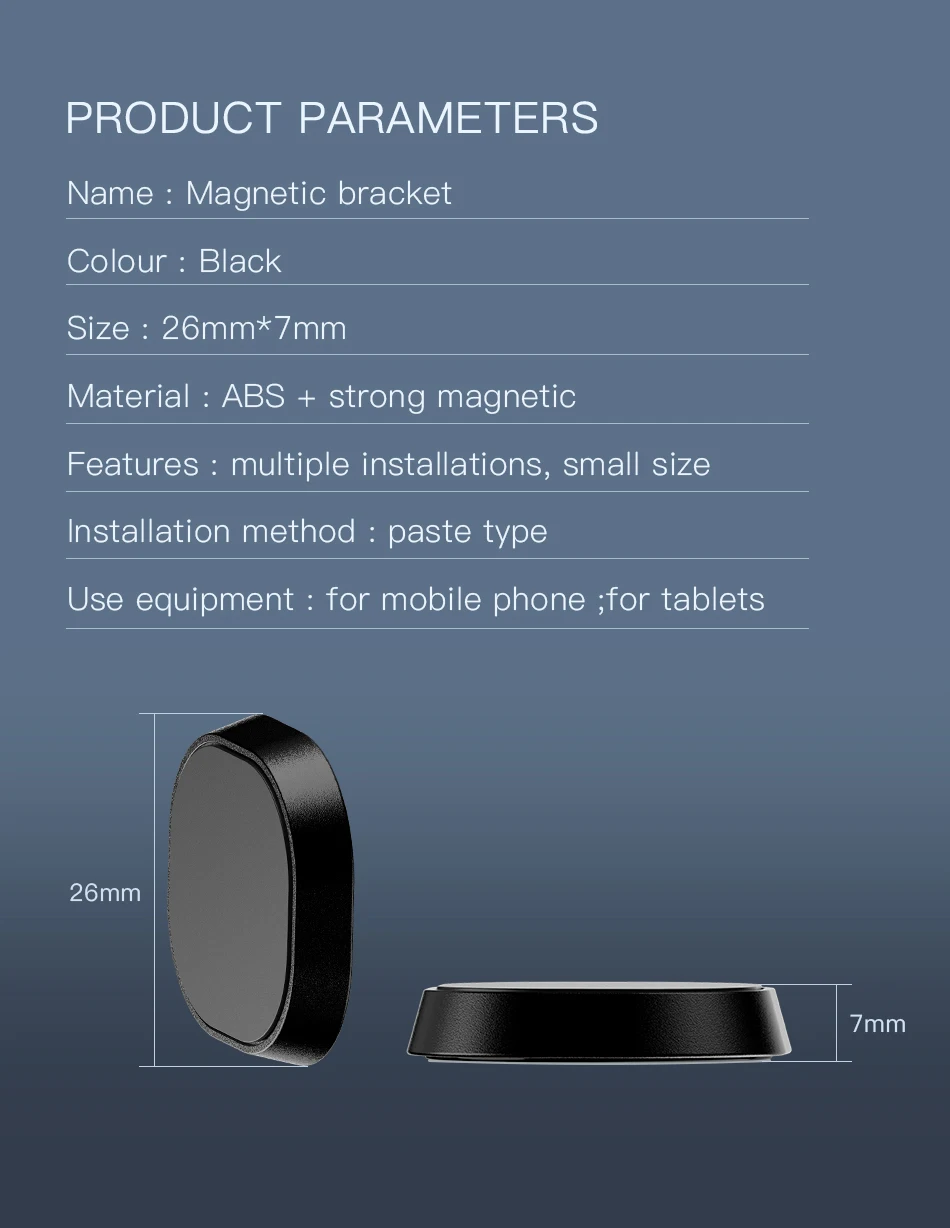 ACCEZZ Мини магнитный держатель для телефона Универсальный автомобильный магнит для IPhone X 8 6s мобильный телефон настенный стол приборная панель Держатель подставка