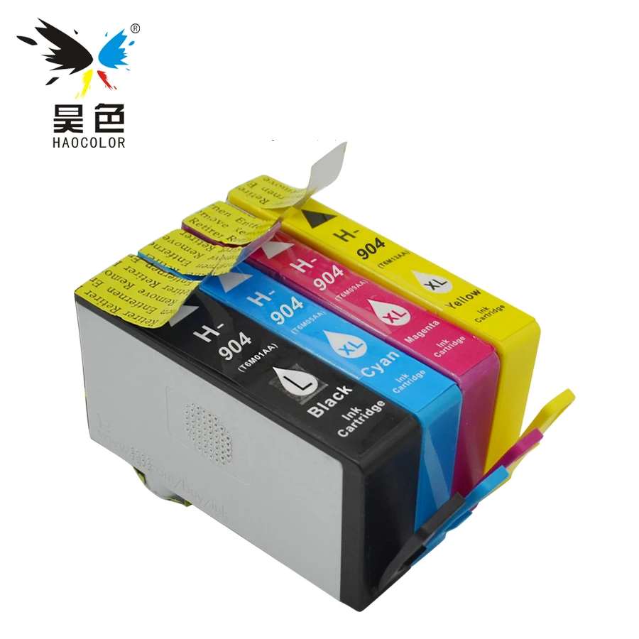 Сменный картридж HAOCOLOR 4 шт. для HP 904xl HP904XL 904 HP904 чернильный OfficeJet Pro 6970 принтер Все в