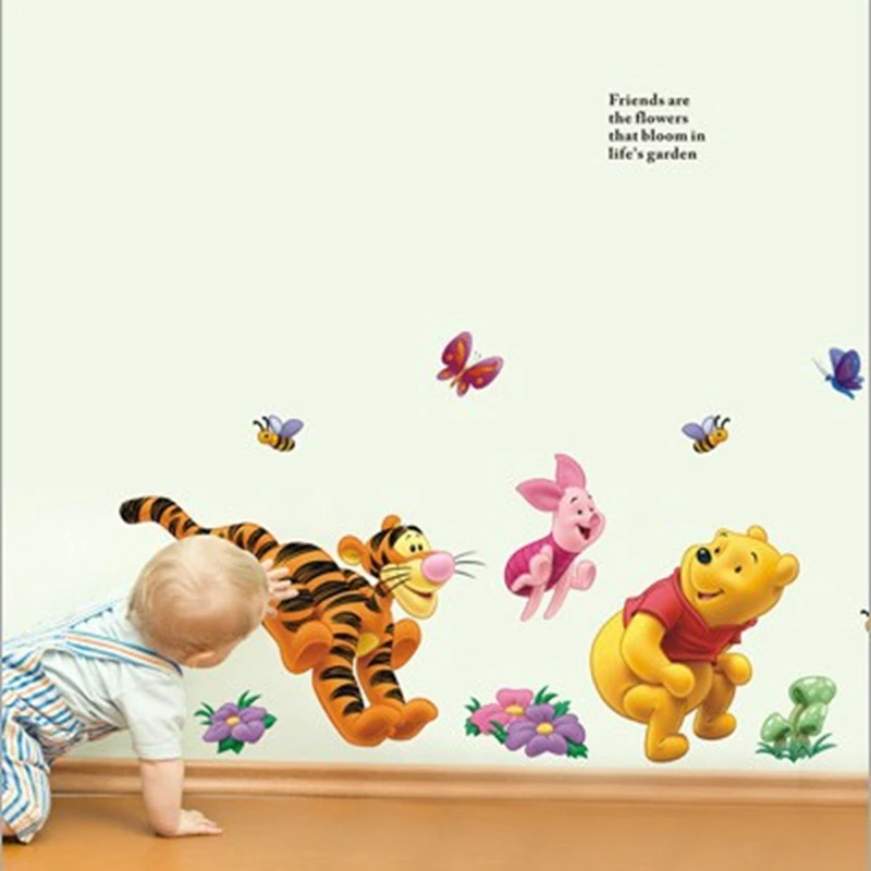 Winnie the pooh wall sticker child role of children diy adhesive art mural poster picture