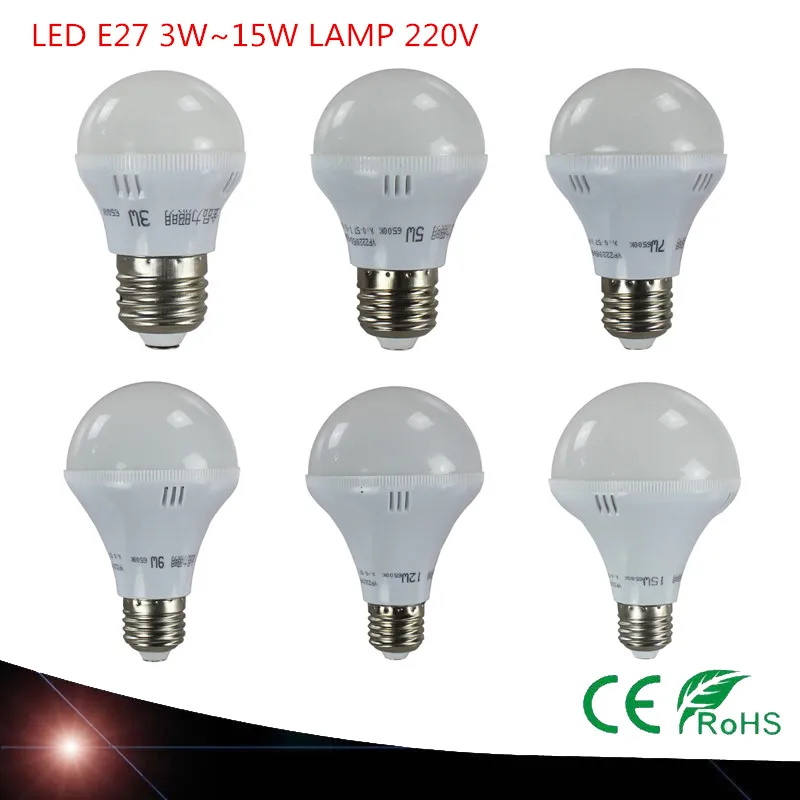 100X DHL E27 Светодиодная лампа 3 Вт 5 7 9 12 SMD5730 220 в 240 В Высокая яркость Светодиодные