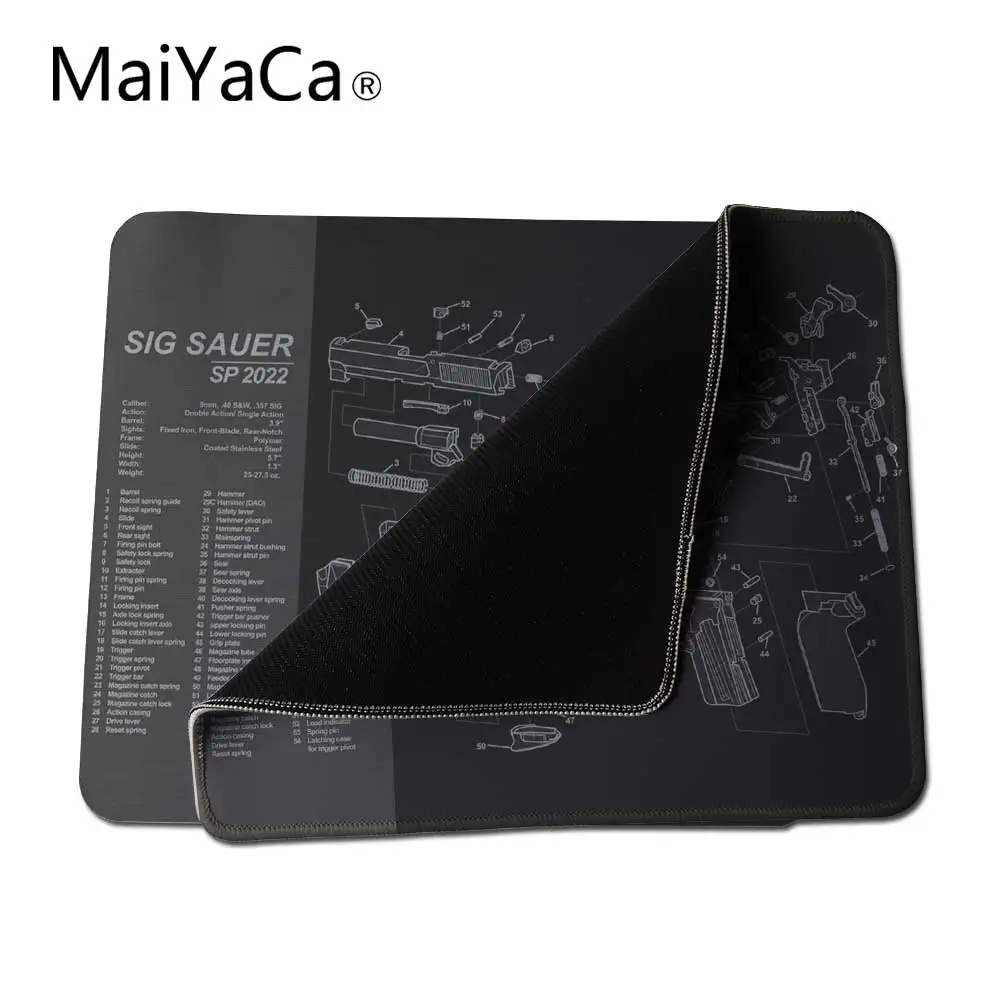 Коврик для мыши MaiYaCa Lock Edge SIG SAUER SP2022 Горячие крутые коврики не оверлок 18x22 см