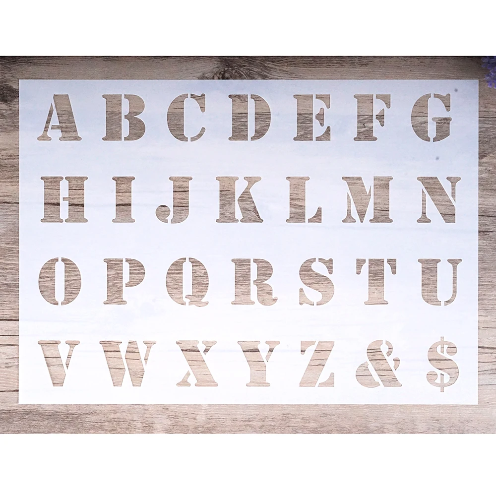 a4 size diy craft letter alphabet stencil for wall painting
