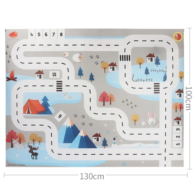 130*100 см Карта города автомобильные игрушки модель ползающий коврик игровой коврик для детей интерактивная игра дом игрушки дорожный ковер автомобильные аксессуары