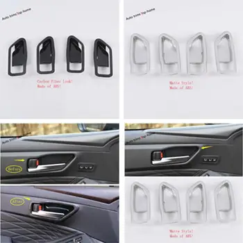

Yimaautotrims Inner Door Handle Bowl Cover Trim ABS Interior Mouldings Fit For Toyota Avalon 2019 2020 Matte / Carbon Fiber Look