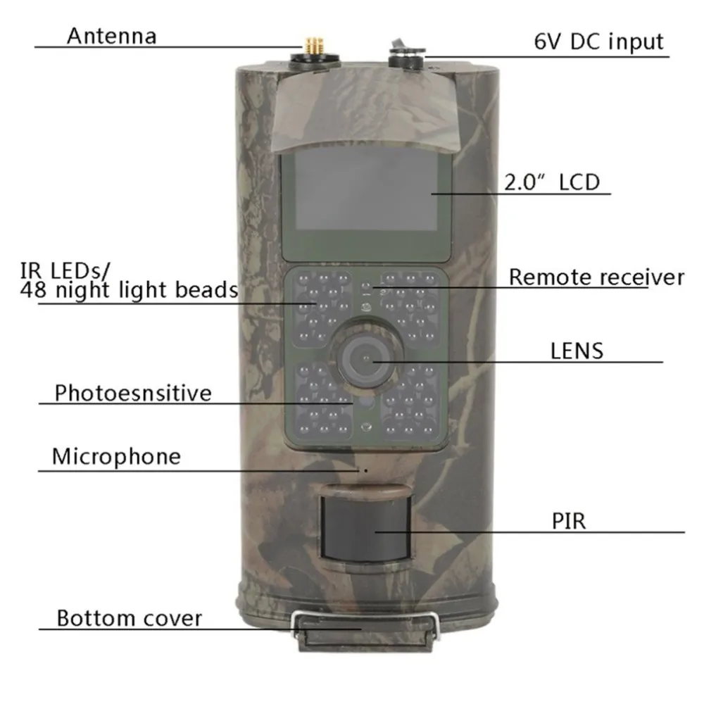 

HC-700G 3G Hunting Trail Camera Wild Camera GPRS Night Vision for Animal Photo Traps Hunting Camera Built-in 2.0" TFT