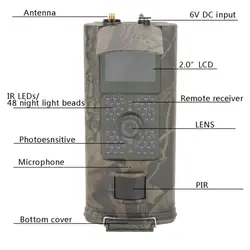 HC-700G 3g охоты Камера дикий Камера GPRS Ночное видение для животных фото ловушки охоты Камера Встроенный 2,0 "TFT