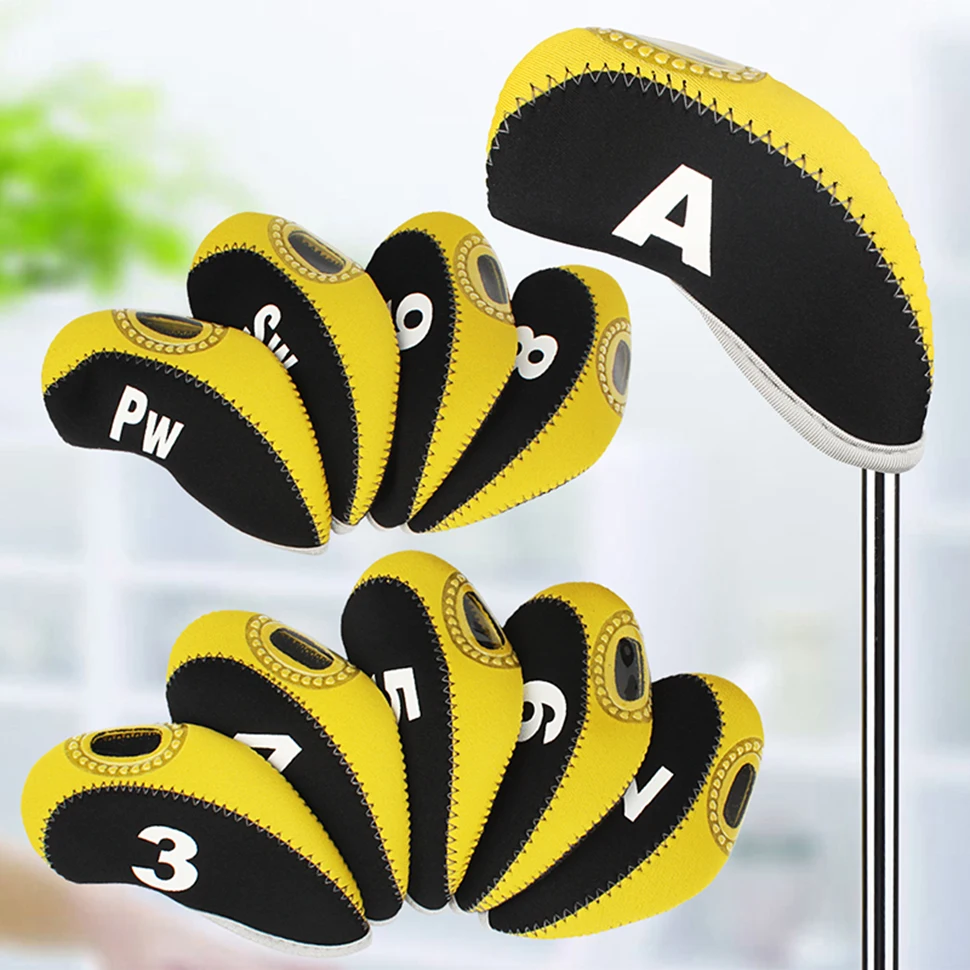 Andux номер тега Гольф железные крышки шлем для утюги 10 шт./компл. MT/S11 желтого и черного цветов