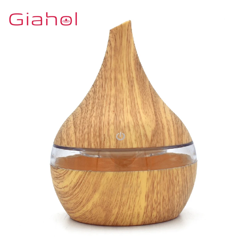 

300ml Aroma Essential Electric Oil Diffuser Ultrasonic Air Humidifier With Wood Grainmini Mist Maker LED Lights For Home Office