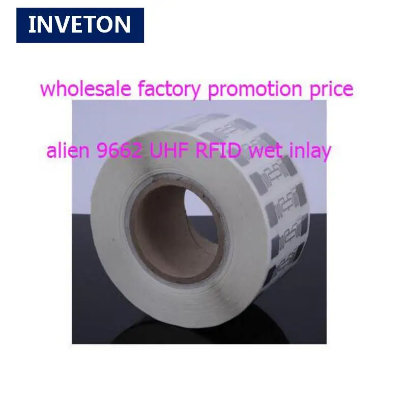 200pcs UHF RFID Wet Inlay 9662 Label passive tags uhf rfid epc gen2