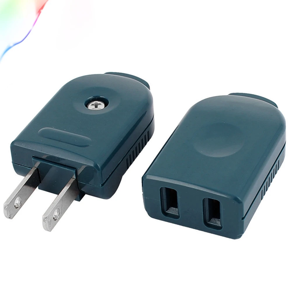 

Pair AC 250V 10A US Socket Plug Rewireable Power Outlet Adapter