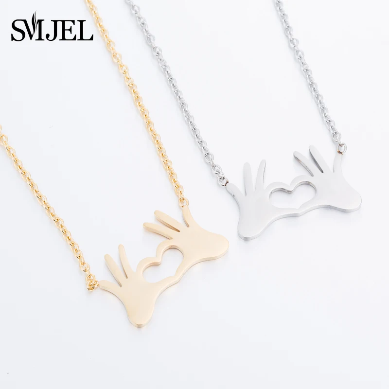 Ожерелье SMJEL из нержавеющей стали с подвеской модные ювелирные изделия ожерелье