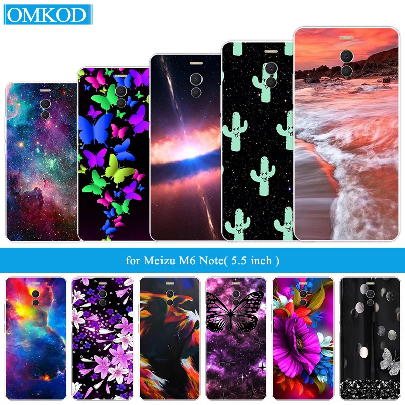 

For Meizu M6 Note/Blue Charm Note 6 Note6 Soft TPU Silicone Phone Case 5.5 inch for Meizu M6 Note Luxury Clear Butterfly Fundas