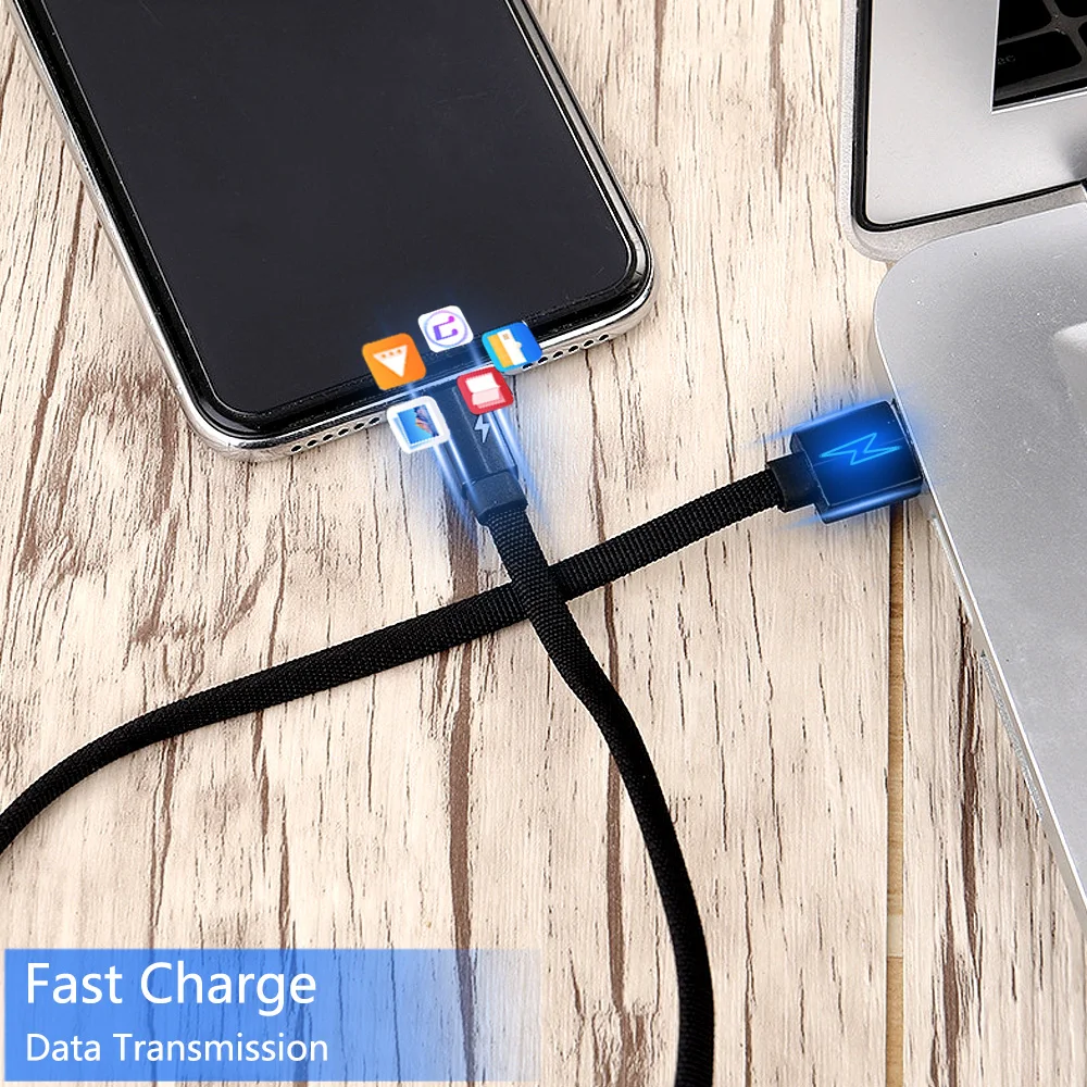 FBYEG Quick Charge 3A USB Type C кабели микро провод для Samsung iPhone кабель синхронизации данных
