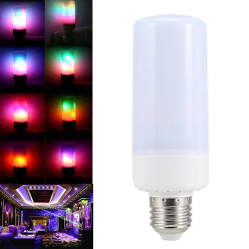 

LED Rainbow Light Blub E12/E14/B22/E26/E27 Colorful Flame Lamp 5W Home Decor Energy Saving Lights MDJ998