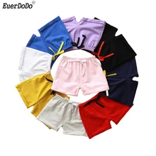 Рюшами для маленьких девочек шорты для младенцев хлопок летние пляжные шорты для серфинга для мальчиков и для девочек, с бантом и оборками короткий купальник для малышей Карамельный цвет детская одежда