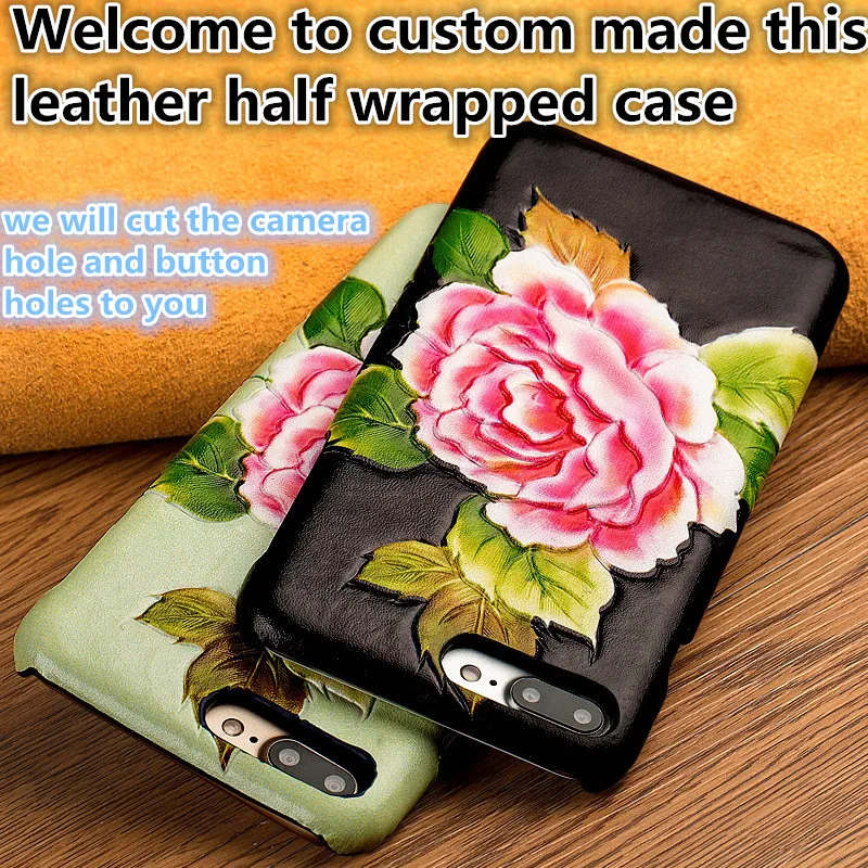 

NC08 Genuine leather 3D emboss half wrapped case for Sony Xperia Z5 Compact case for Sony Xperia Z5 Compact cover case