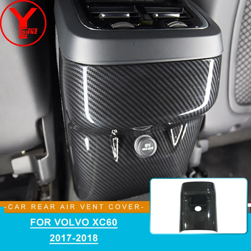 ABS carbon car rear air deflector vent cover For volvo xc60 2018