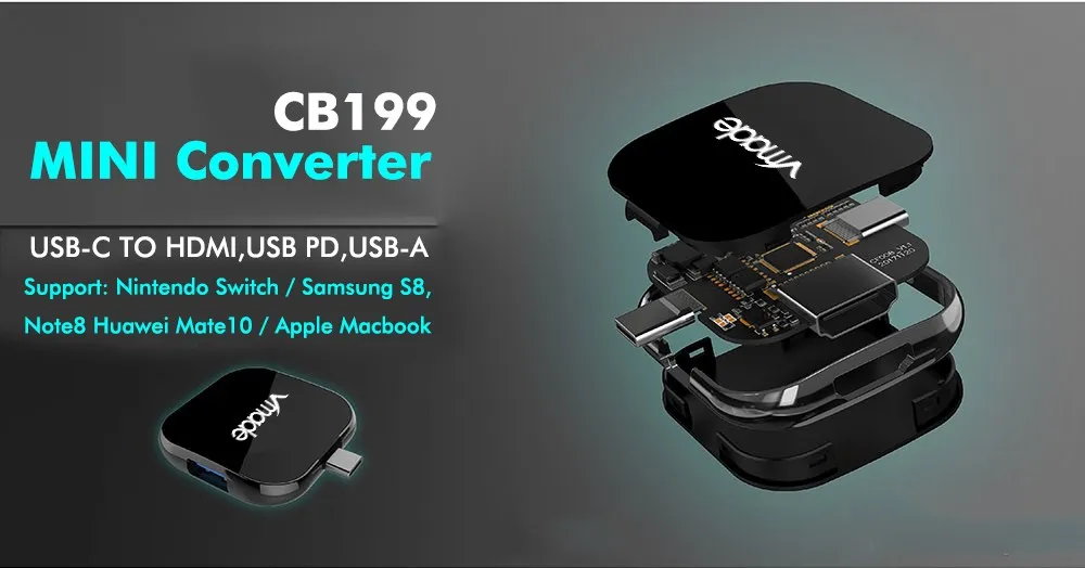 Vmade 3 в 1 Usb c HDMI Usbc в HDMI 3,1 конвертер адаптер Тип C в HDMI USB 3,0 type C адаптер type-C для Apple Macbook