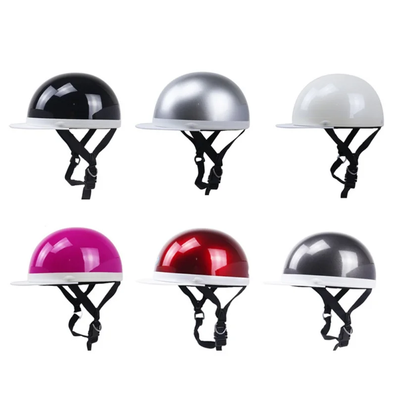 

Motorcycle Riding Safety Helmet Open Cap Helmet Half Half Cruiser Face