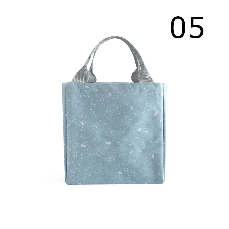 BONAMIE женская сумка для обеда на шнурке для леди, девочек, детская портативная термоизолированная охлаждающая коробка-сумка для обеда, сумка для пикника, новинка - Цвет: falling snow blue