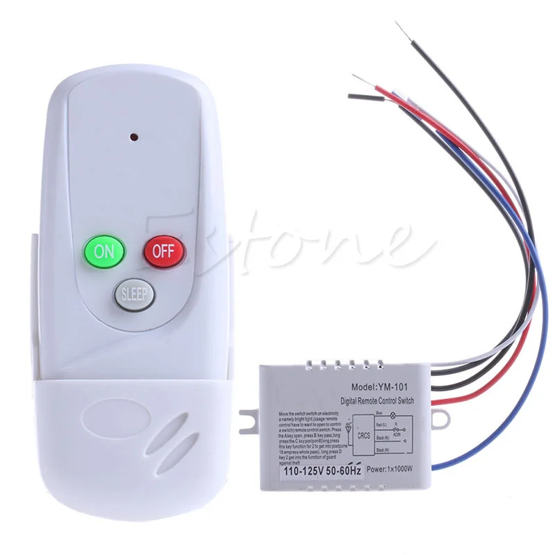 

Wireless 1Way Light Lamp Remote Control Switch ON/OFF 110V Anti-interference - L057 New hot