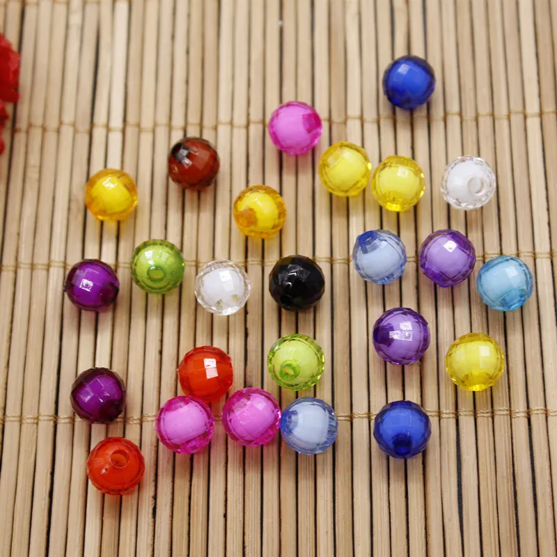 10mm 100pcs Earth beads 96 surface acrylic beads Wholesale DIY Beads For Jewelry making Necklace