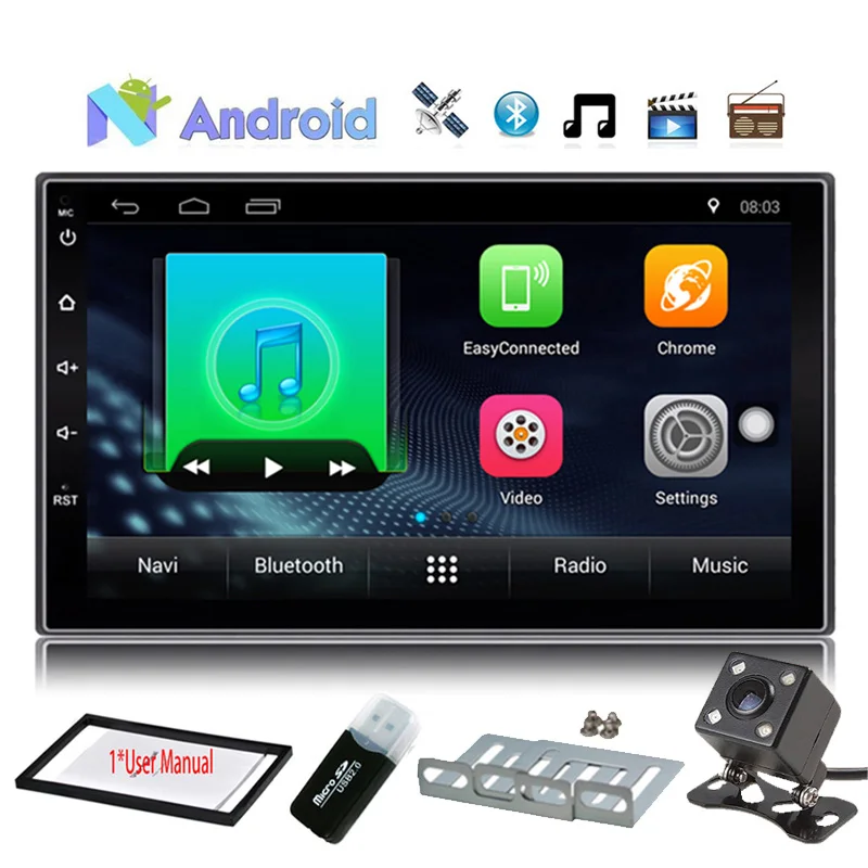Excellent RDS 2Din Android 7.1 Car dvd stereo AutoRadio 7" 1024*600 TouchScreen Audio GPS Navigation Bluetooth AM FM SWC MirrorLink Camera 0 Excellent RDS 2Din Android 7.1 Car dvd stereo AutoRadio 7" 1024*600 TouchScreen Audio GPS Navigation Bluetooth AM FM SWC MirrorLink Camera 0