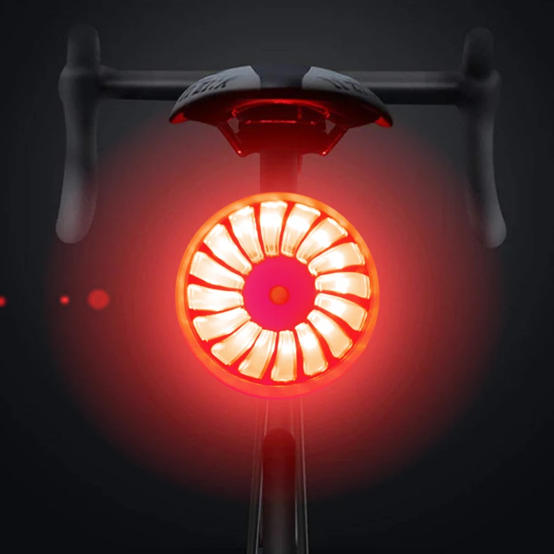 Cheap Bicycle Flashlight Smart Brake Mode Bike Rear Light USB Rechargeable 5 Modes Safety Warning LED Cycling Taillight 3