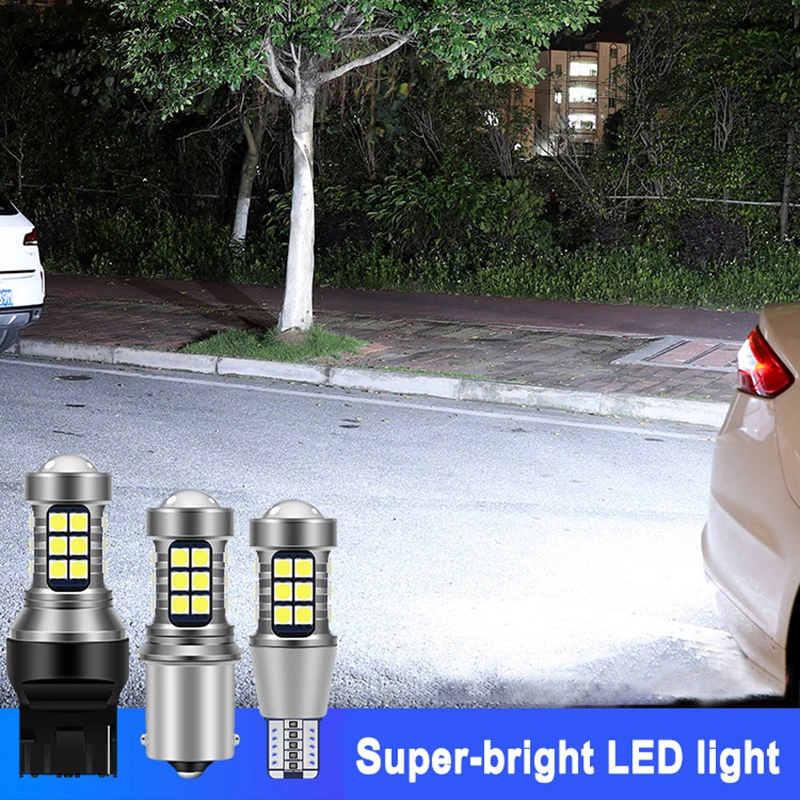 

1 piece Super bright T15 W16W T20 W21W 1156 P21W LED bulb Reversing light CANBUS Error Free back tail brake lights signal lamps