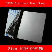 1*100*100 мм TP304 AISI304 лист из нержавеющей стали, матовая пластина из нержавеющей стали, подъемная доска, лаборатория, DIY материал