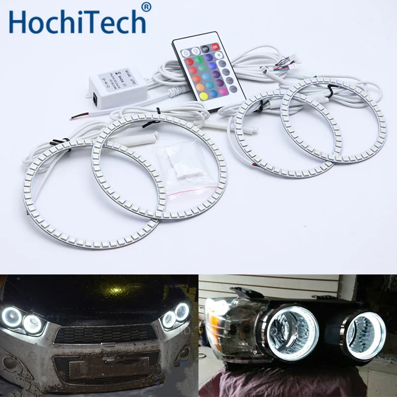  For Chevrolet AVEO Sonic T300 2011 2012 2013 2014 Multi-color Led Angel Eyes Kit RGB Halo Rings Day - 32984238832