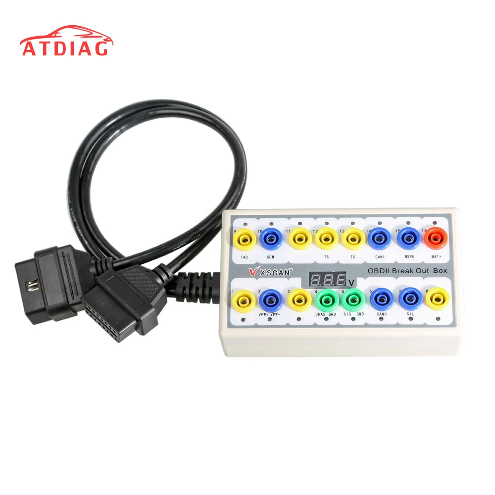 

OBDII OBD2 Breakout Box Car OBD 2 Break Out Box Car Protocol Detector Auto Can Test Box Automotive Connector Car-detector