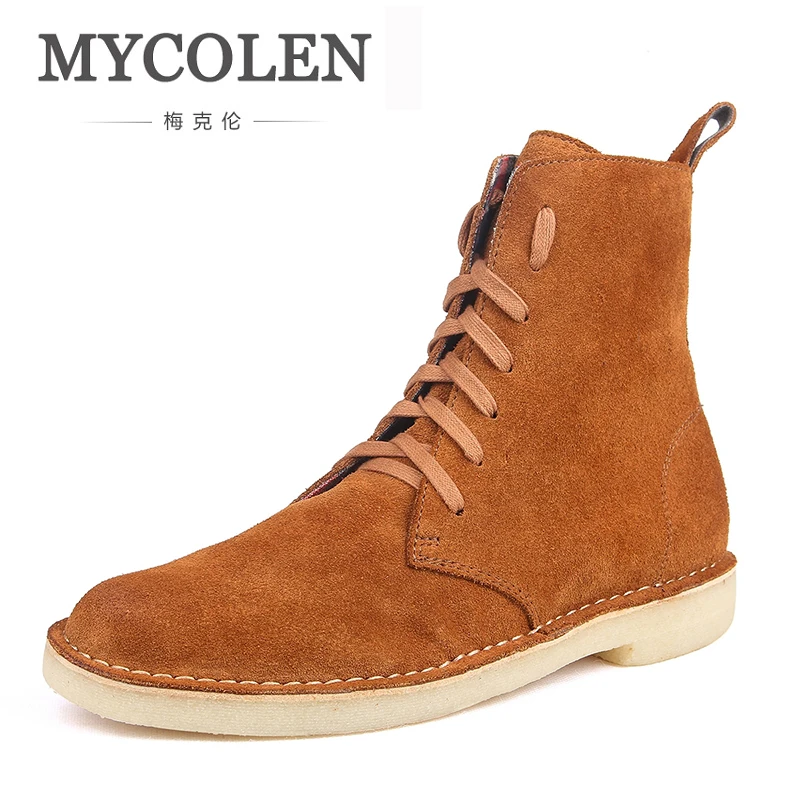 

MYCOLEN New Style Men Shoes Luxury Brand Top Fashion Leather Winter Men Boots High Quality Casual Comfortable Shoe Men Boots