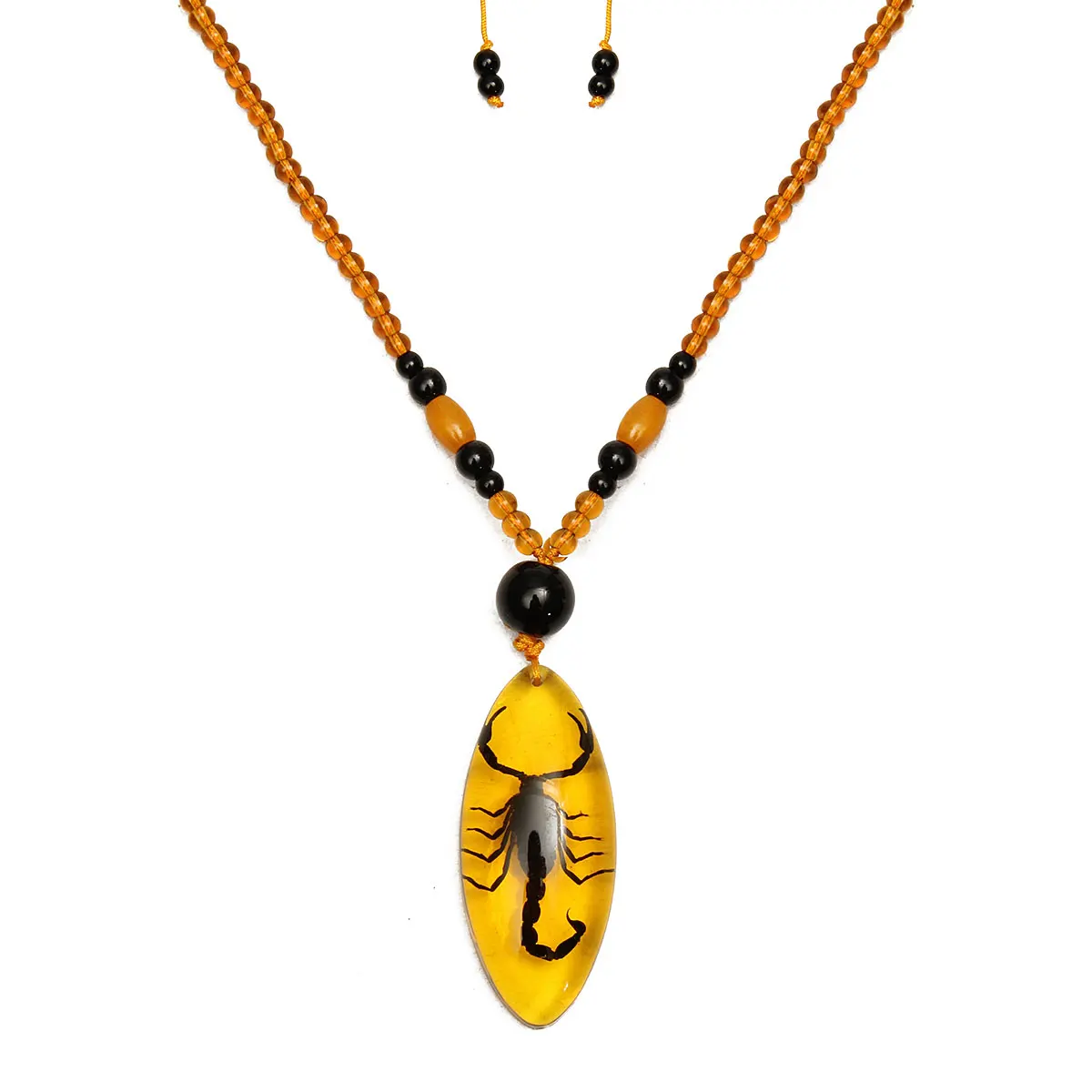 Натуральные насекомые Янтарный Декор ремесла кулон китайский специальный Скорпион в подвеске ожерелье украшение из драгоценного камня подарки Домашний декор