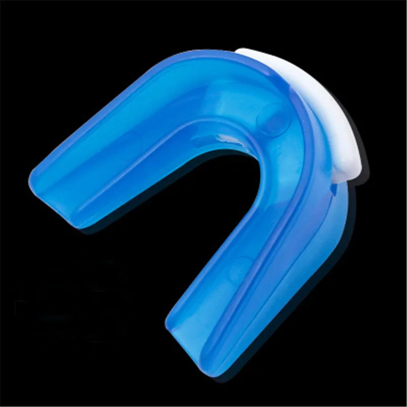 Новые боксерские зубные зубы для баскетбола тхэквондо рот защита двойные зубы боксерские дышащие мундштук - Цвет: double blue 2pcs
