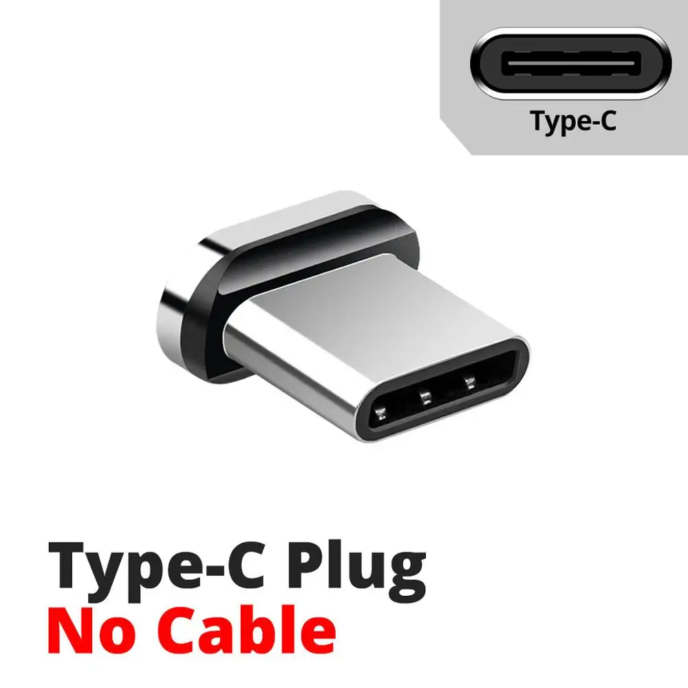 Магнитный usb-кабель FONKEN Micro usb type-C, магнитный кабель для телефона, светодиодный кабель для быстрой зарядки, мини USB C, зарядный шнур для мобильного телефона - Цвет: only usb c plug