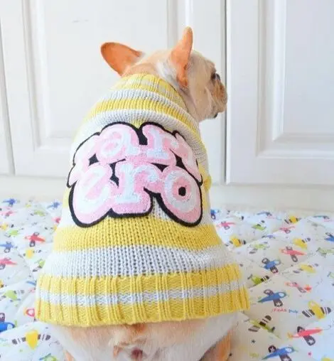 

[MPK Pet Sweater] Yellow Sweater Suitable for both Cats and Dogs, Winter Wear for Pets