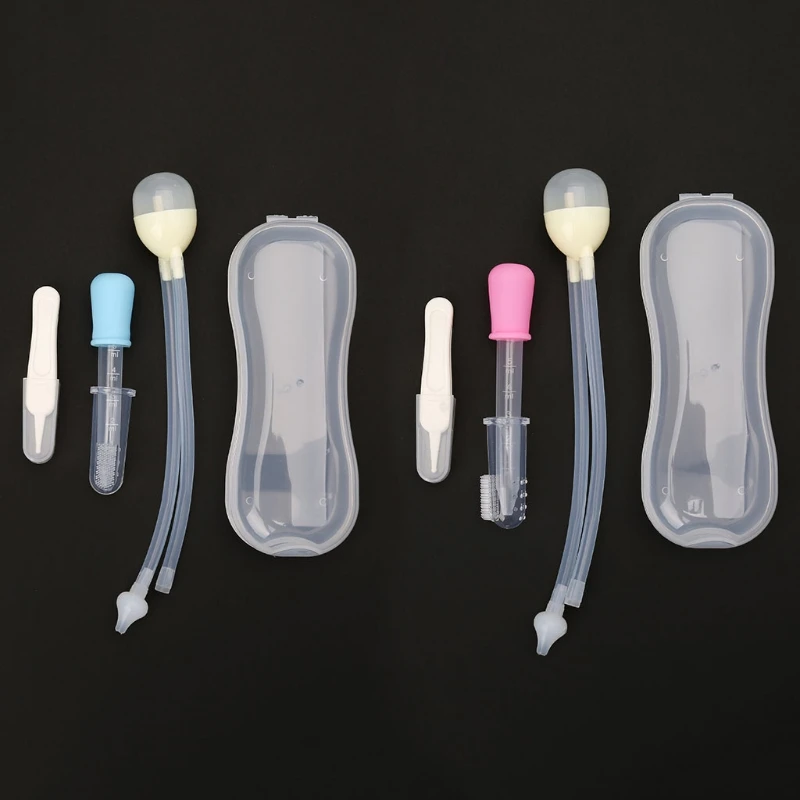 

4Pcs Newborn Baby Care Kit Healthcare Nasal Aspirator Dropper Feeder Nursing Kit