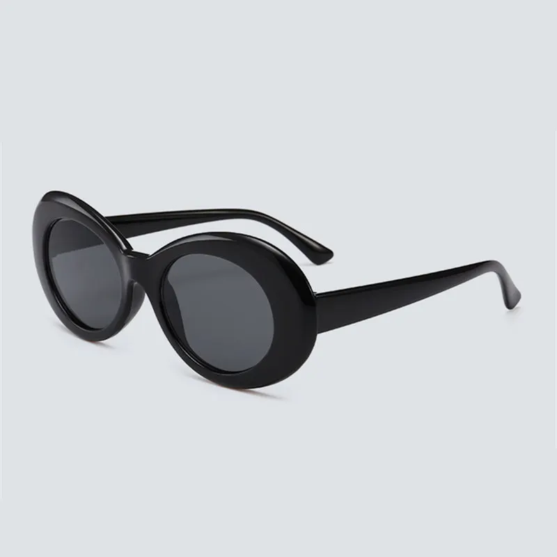 YOOSKE plout очки NIRVANA Kurt Cobain Круглые Солнцезащитные очки для женщин и мужчин брендовые дизайнерские очки ретро солнцезащитные очки UV400 - Цвет линз: Черный