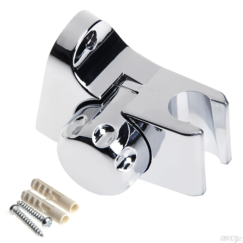 Adjustable Rotating Chrome ABS Shower Head Holder Wall Mounted Bracket