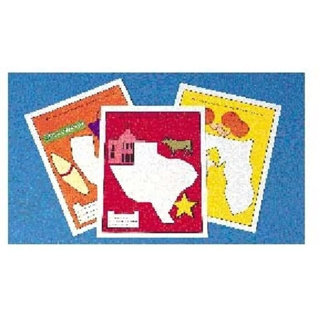 American Educational SR-1174 Pattern Block Picture Cards - Western States - Set D