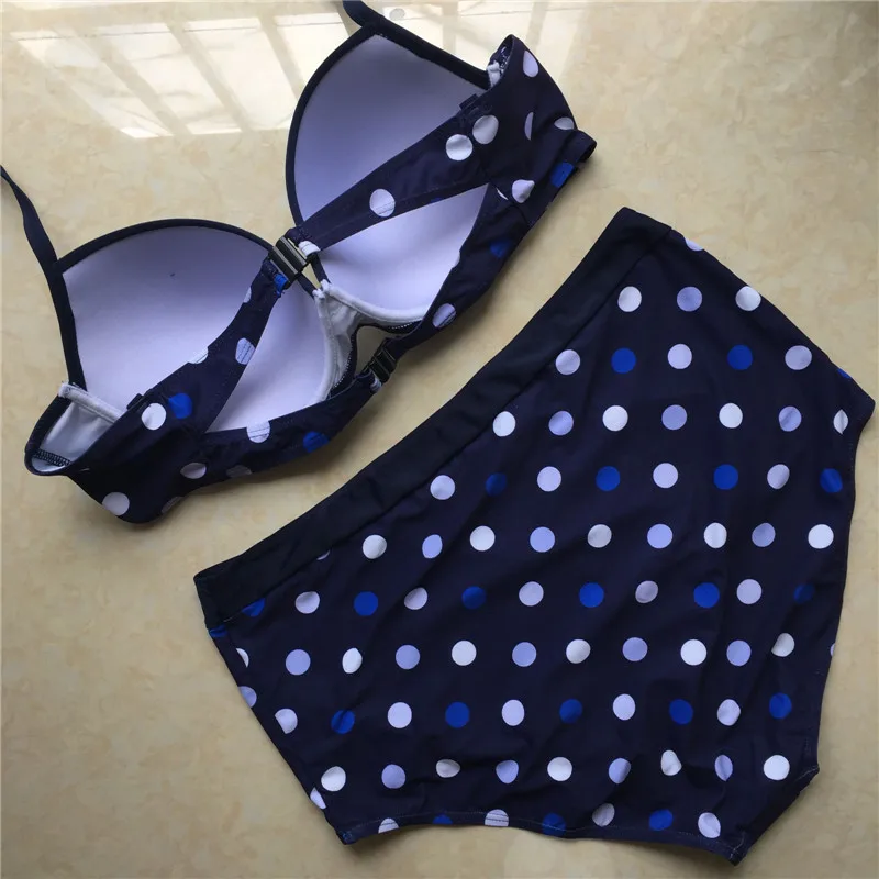 Classic-Blue-White-Dot-Print-Push-Up-2018-Bikini-set-Retro-Large-High-Waist-Women-Swimsuit (1)