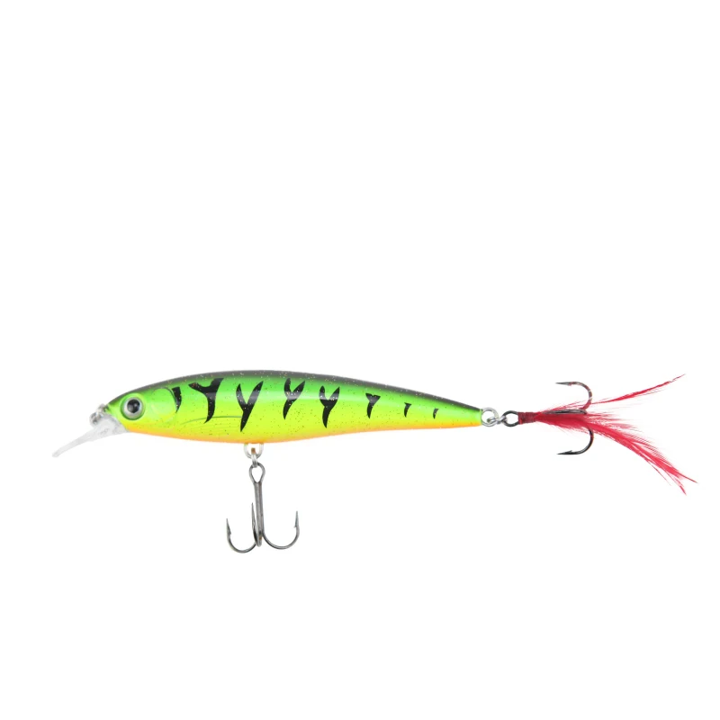 Rnuature Fishing Minnow Lure Artificial Hard Lure 100mm/12.8g Crankbait Minnow Lure Fishing Wobbler Lure with VMC Hooks - Цвет: P349