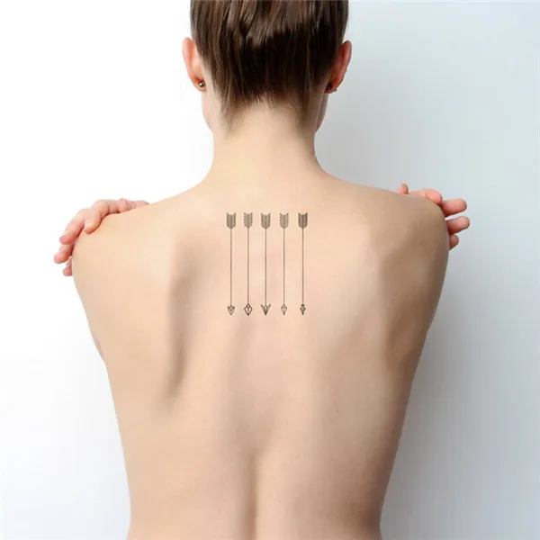 

HC1071 2018 Lovers Harajuku Waterproof Fake Tattoo Man Women Arm Tattoos Arrow Pattern Design False Temporary Tattoo Sticker